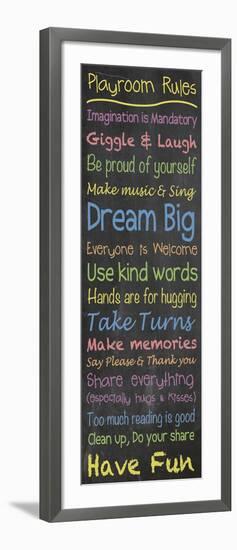 Playroom Rules Chalk-Lauren Gibbons-Framed Art Print