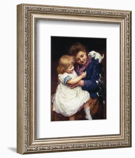 Playtime with Kittens-Arthur Elsley-Framed Premium Giclee Print