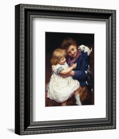 Playtime with Kittens-Arthur Elsley-Framed Premium Giclee Print