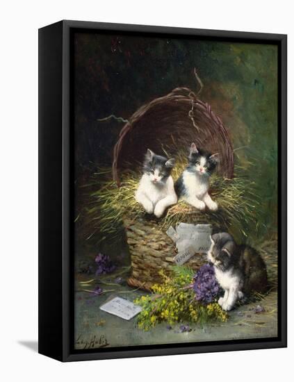 Playtime-Leon-charles Huber-Framed Premier Image Canvas