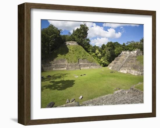 Plaza a Temple, Mayan Ruins, Caracol, Belize, Central America-Jane Sweeney-Framed Photographic Print