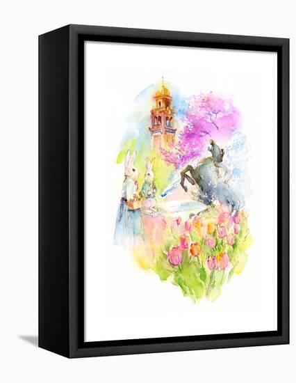 Plaza at Easter, 2016-John Keeling-Framed Premier Image Canvas