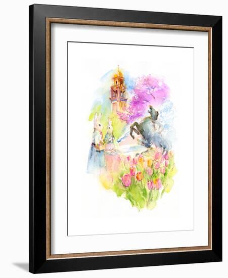 Plaza at Easter, 2016-John Keeling-Framed Giclee Print