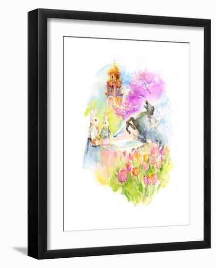 Plaza at Easter, 2016-John Keeling-Framed Giclee Print