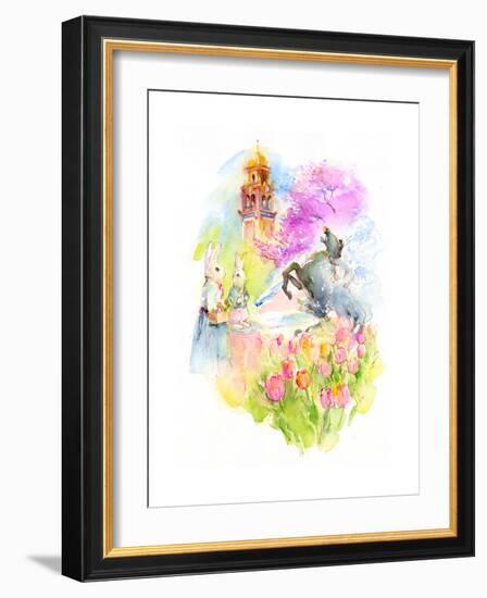 Plaza at Easter, 2016-John Keeling-Framed Giclee Print