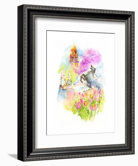 Plaza at Easter, 2016-John Keeling-Framed Giclee Print