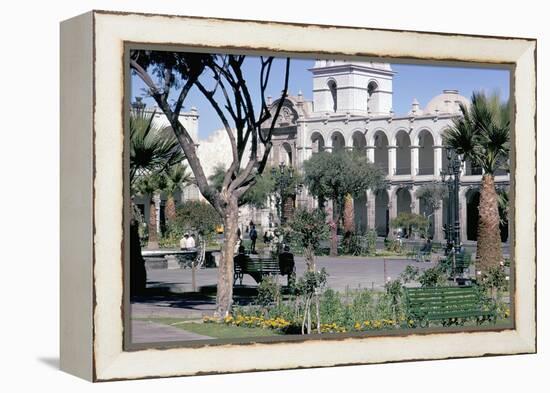 Plaza De Armas, Main Square, Arequipa, Unesco World Heritage Site, Peru, South America-Walter Rawlings-Framed Premier Image Canvas