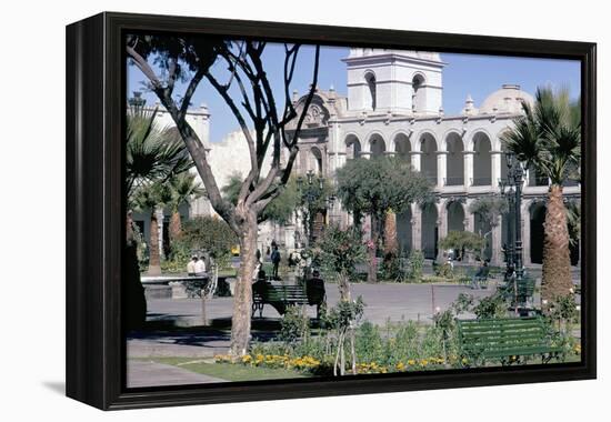 Plaza De Armas, Main Square, Arequipa, Unesco World Heritage Site, Peru, South America-Walter Rawlings-Framed Premier Image Canvas