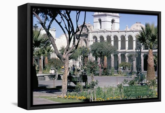 Plaza De Armas, Main Square, Arequipa, Unesco World Heritage Site, Peru, South America-Walter Rawlings-Framed Premier Image Canvas