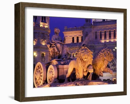 Plaza de Cibeles, Cibeles Fountain, Madrid, Madrid, Spain-Steve Vidler-Framed Photographic Print