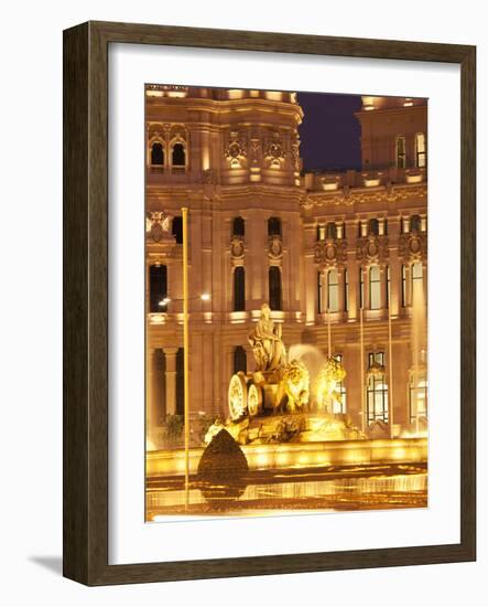 Plaza De Cibeles with Fuente De Cibele, Madrid, Spain, Europe-Angelo Cavalli-Framed Photographic Print