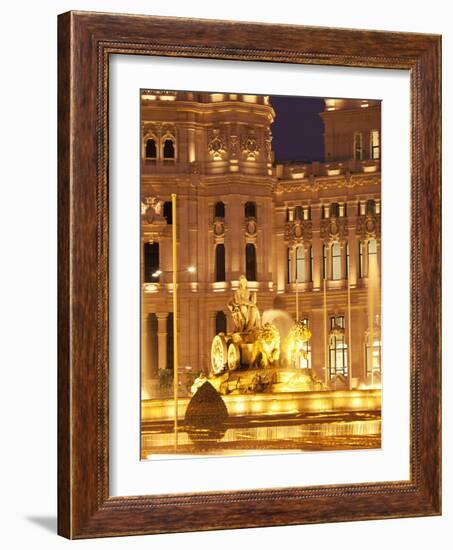 Plaza De Cibeles with Fuente De Cibele, Madrid, Spain, Europe-Angelo Cavalli-Framed Photographic Print