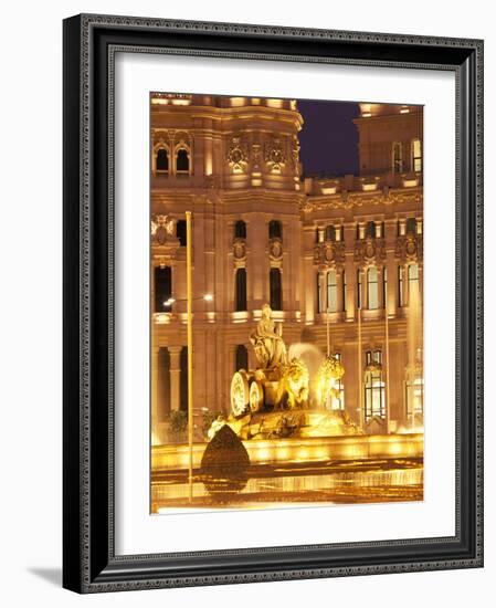 Plaza De Cibeles with Fuente De Cibele, Madrid, Spain, Europe-Angelo Cavalli-Framed Photographic Print