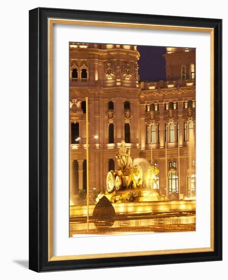 Plaza De Cibeles with Fuente De Cibele, Madrid, Spain, Europe-Angelo Cavalli-Framed Photographic Print