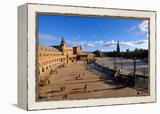 Plaza De Espana, Built for the Ibero-American Exposition of 1929, Seville, Andalucia, Spain-Carlo Morucchio-Framed Premier Image Canvas