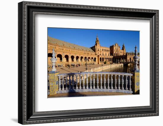 Plaza De Espana, Built for the Ibero-American Exposition of 1929, Seville, Andalucia, Spain-Carlo Morucchio-Framed Photographic Print