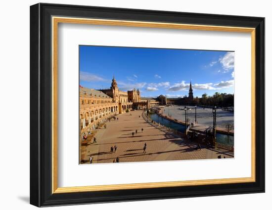 Plaza De Espana, Built for the Ibero-American Exposition of 1929, Seville, Andalucia, Spain-Carlo Morucchio-Framed Photographic Print