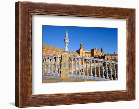 Plaza De Espana, Built for the Ibero-American Exposition of 1929, Seville, Andalucia, Spain-Carlo Morucchio-Framed Photographic Print