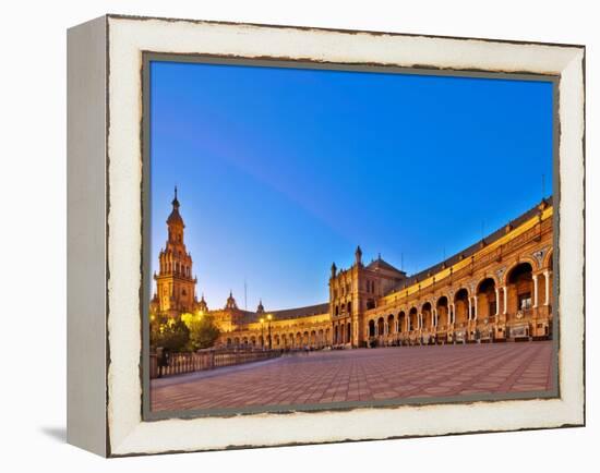 Plaza De Espana, Seville, Spain-Felipe Rodriguez-Framed Premier Image Canvas