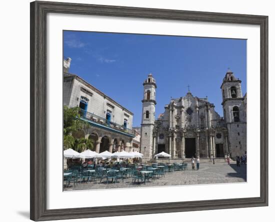 Plaza De La Catedral With Cathedral, Old Havana, Cuba, West Indies, Central America-Martin Child-Framed Photographic Print