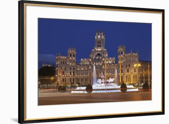 Plaza de la Cibeles, Fountain and Palacio de Comunicaciones, Madrid, Spain, Europe-Markus Lange-Framed Photographic Print