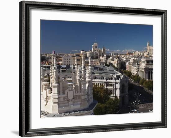 Plaza De La Cibeles, Madrid, Spain-Walter Bibikow-Framed Photographic Print