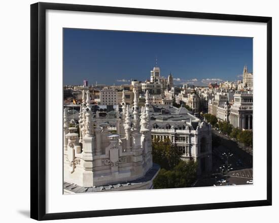 Plaza De La Cibeles, Madrid, Spain-Walter Bibikow-Framed Photographic Print