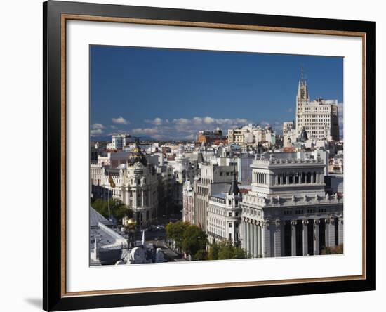 Plaza De La Cibeles, Madrid, Spain-Walter Bibikow-Framed Photographic Print