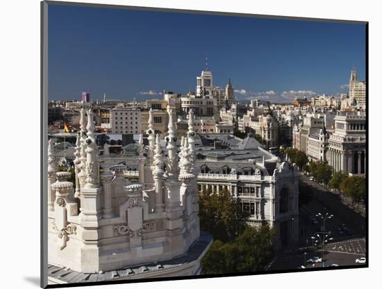 Plaza De La Cibeles, Madrid, Spain-Walter Bibikow-Mounted Photographic Print