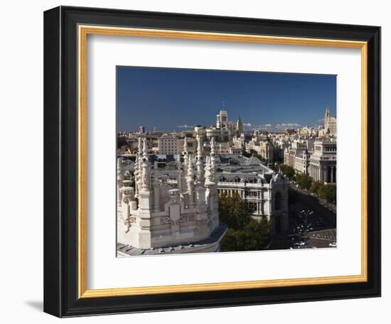 Plaza De La Cibeles, Madrid, Spain-Walter Bibikow-Framed Photographic Print