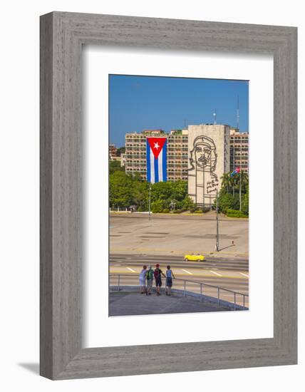 Plaza De La Revolucion, Vedado, Havana, Cuba, West Indies, Caribbean, Central America-Alan Copson-Framed Photographic Print