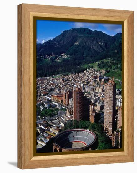 Plaza De Toros De Santamaria and Skyscraper Complex of Torres Del Parque, Bogota, Colombia-Krzysztof Dydynski-Framed Premier Image Canvas