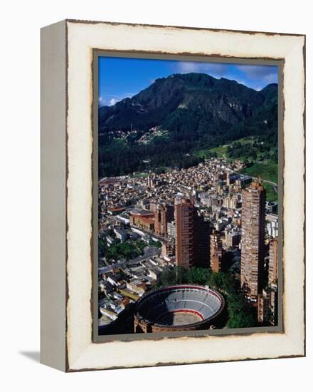 Plaza De Toros De Santamaria and Skyscraper Complex of Torres Del Parque, Bogota, Colombia-Krzysztof Dydynski-Framed Premier Image Canvas