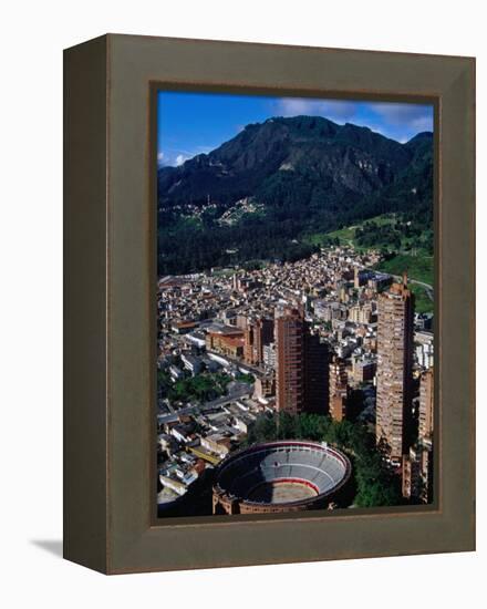 Plaza De Toros De Santamaria and Skyscraper Complex of Torres Del Parque, Bogota, Colombia-Krzysztof Dydynski-Framed Premier Image Canvas