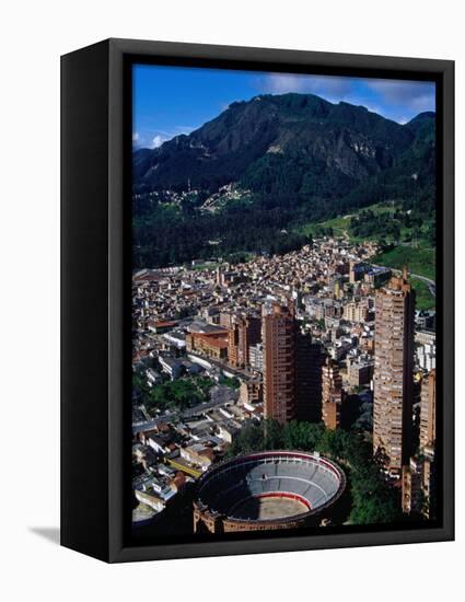 Plaza De Toros De Santamaria and Skyscraper Complex of Torres Del Parque, Bogota, Colombia-Krzysztof Dydynski-Framed Premier Image Canvas