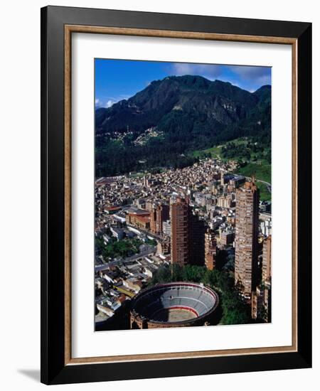 Plaza De Toros De Santamaria and Skyscraper Complex of Torres Del Parque, Bogota, Colombia-Krzysztof Dydynski-Framed Photographic Print