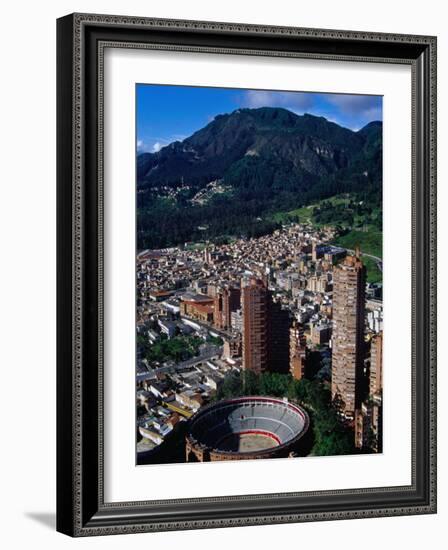 Plaza De Toros De Santamaria and Skyscraper Complex of Torres Del Parque, Bogota, Colombia-Krzysztof Dydynski-Framed Photographic Print