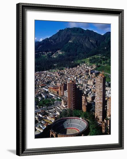 Plaza De Toros De Santamaria and Skyscraper Complex of Torres Del Parque, Bogota, Colombia-Krzysztof Dydynski-Framed Photographic Print