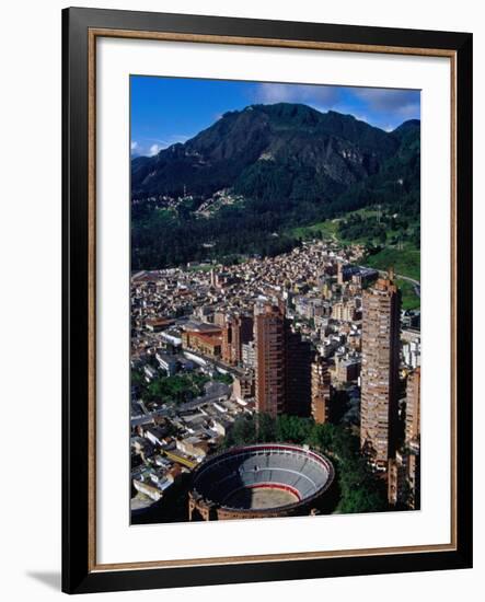 Plaza De Toros De Santamaria and Skyscraper Complex of Torres Del Parque, Bogota, Colombia-Krzysztof Dydynski-Framed Photographic Print