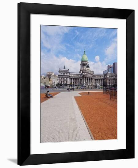 Plaza del Congreso, view of the Palace of the Argentine National Congress, City of Buenos Aires, Bu-Karol Kozlowski-Framed Photographic Print