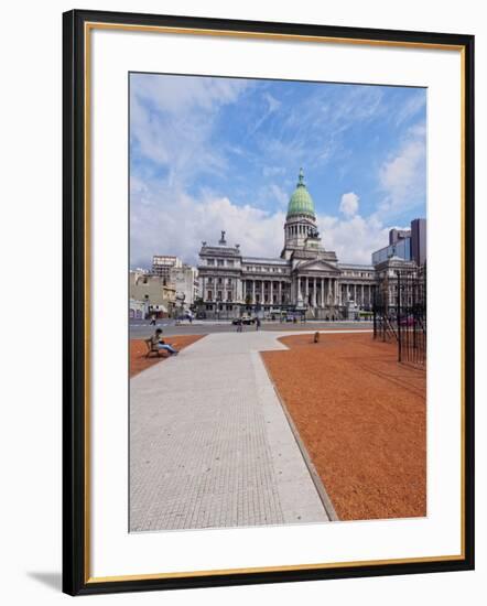 Plaza del Congreso, view of the Palace of the Argentine National Congress, City of Buenos Aires, Bu-Karol Kozlowski-Framed Photographic Print