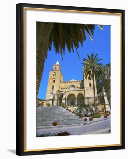 Plaza Del Duomo (Cathedral), Cefalu, Sicily, Italy, Europe-Gavin Hellier-Framed Photographic Print