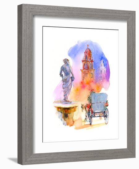 Plaza Holiday, 2016-John Keeling-Framed Giclee Print