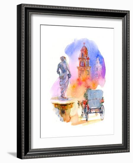 Plaza Holiday, 2016-John Keeling-Framed Giclee Print