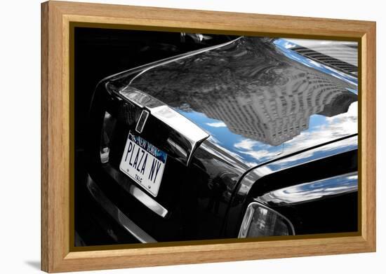 Plaza Hotel Reflection in Rolls Royce-null-Framed Stretched Canvas