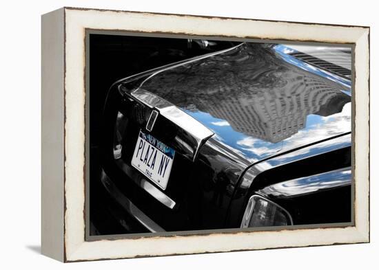 Plaza Hotel Reflection in Rolls Royce-null-Framed Stretched Canvas