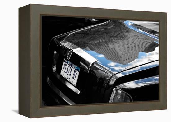 Plaza Hotel Reflection in Rolls Royce-null-Framed Stretched Canvas