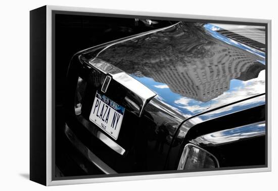 Plaza Hotel Reflection in Rolls Royce-null-Framed Stretched Canvas