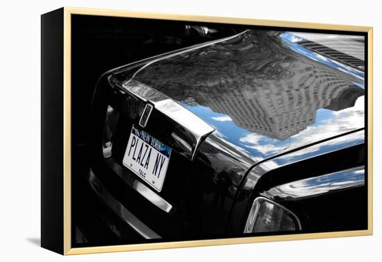 Plaza Hotel Reflection in Rolls Royce-null-Framed Stretched Canvas