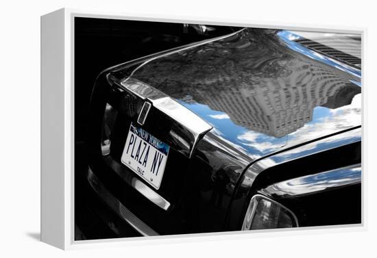 Plaza Hotel Reflection in Rolls Royce-null-Framed Stretched Canvas